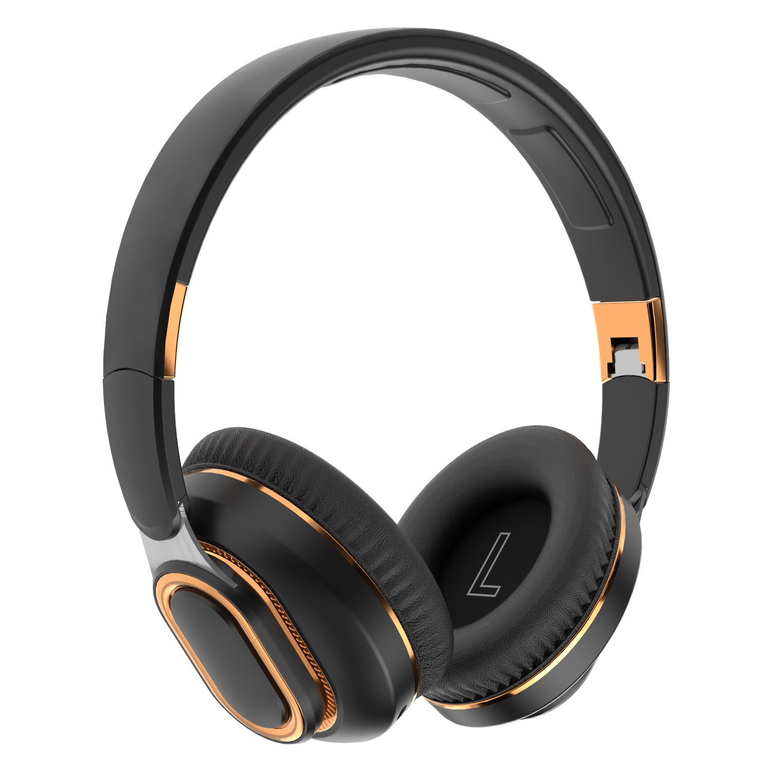 Yellow-Black Wireless Bluetooth Headphones – Type-C, Foldable image 0