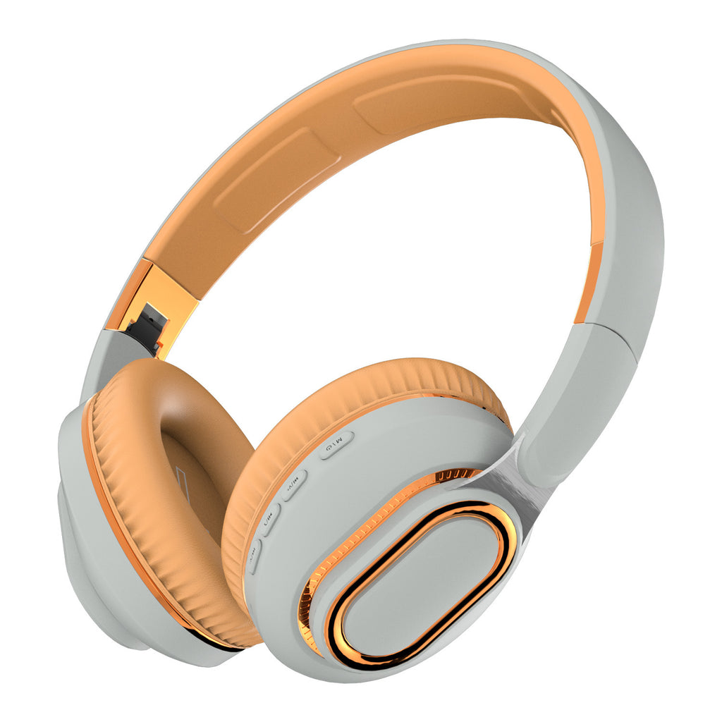 Yellow-Gray Wireless Bluetooth Headphones image 1