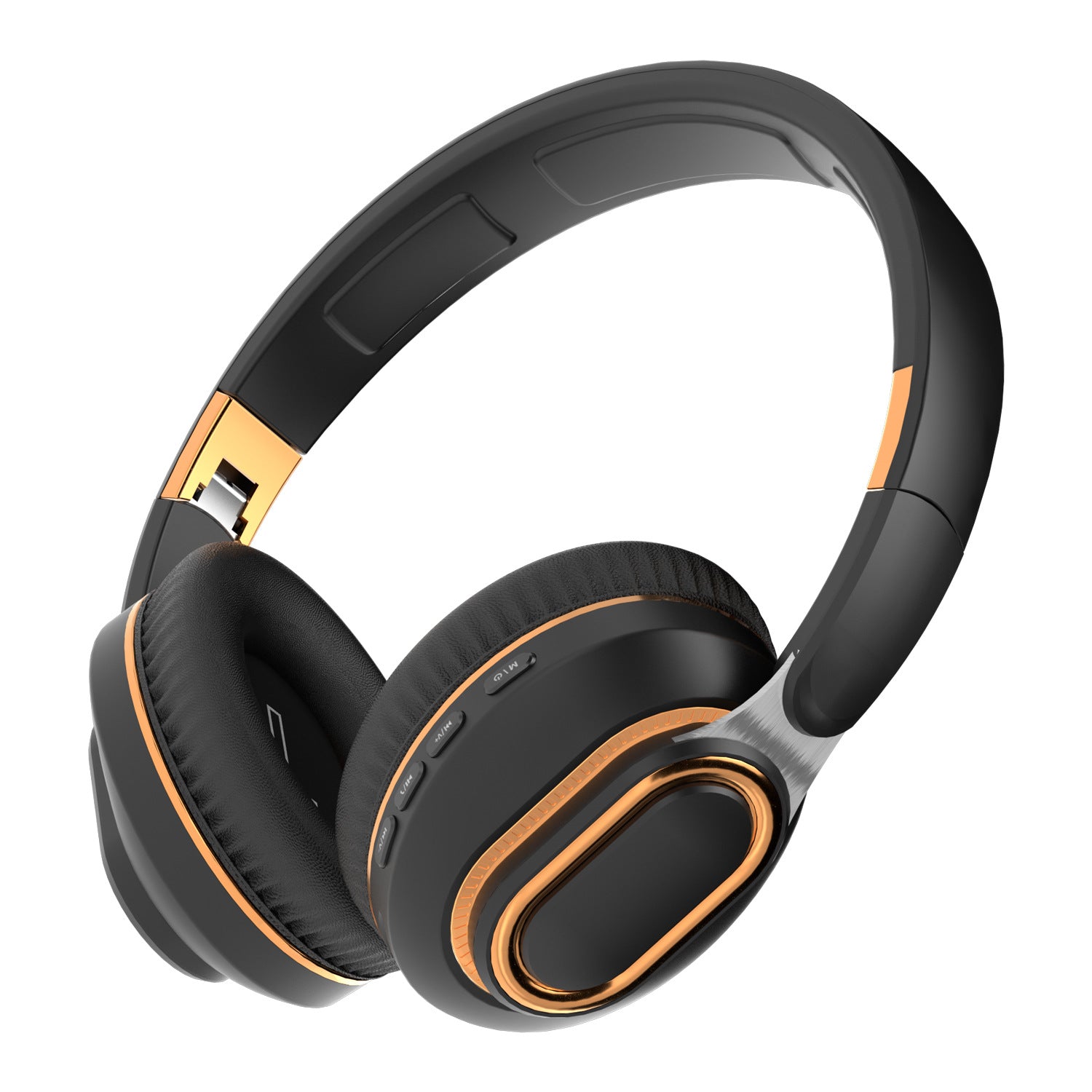 Yellow-Black Wireless Bluetooth Headphones – Type-C, Foldable image 1