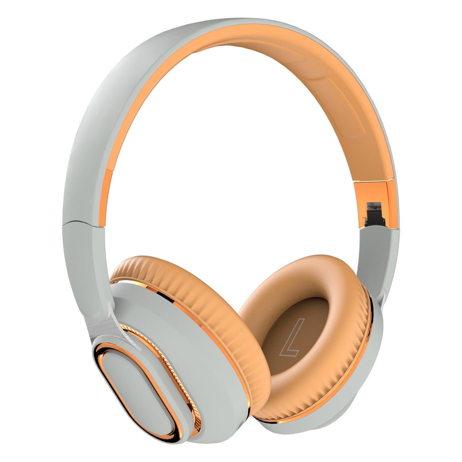 Yellow-Gray Wireless Bluetooth Headphones image 0